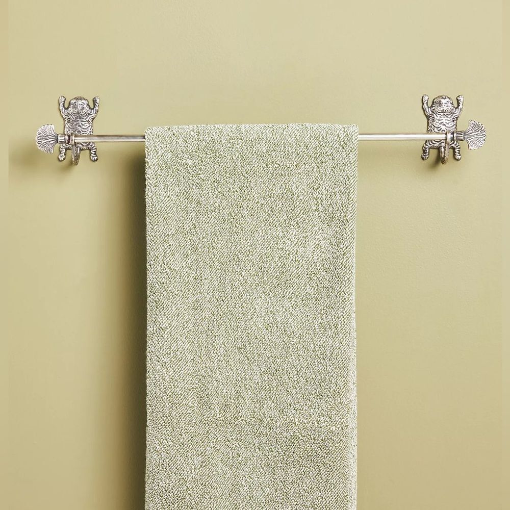 New Anthropologie Tibetan Tiger Towel Bar